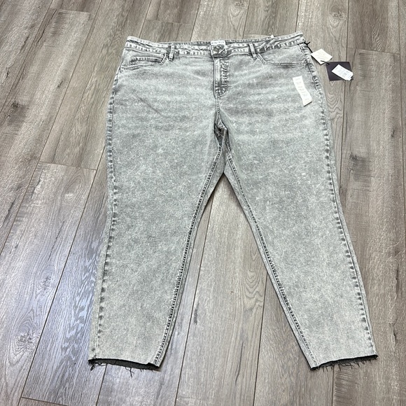 Ava & Viv no gap waistband high rise skinny stretch jeans plus size 26w gray new - Picture 4 of 6